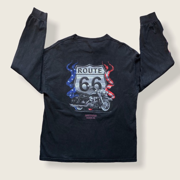 VINTAGE Alstyle Route 66 Biker Shirt - Picture 2 of 12